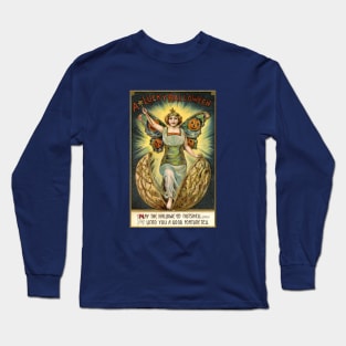 Magical Walnut Fairy Brings Good Luck in Autumn Long Sleeve T-Shirt